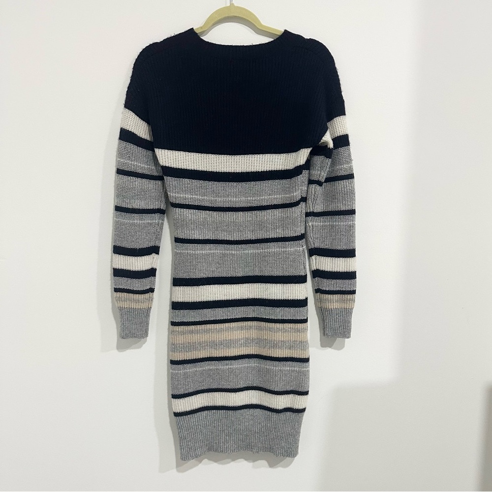 NWT Caara Striped Blue, Black, and Gray Sweater Dress Size XS